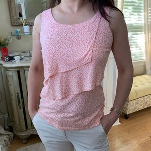 Ann Taylor Ruffled Flowy Top